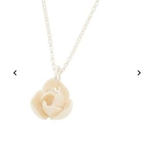 Belleek Classic Jewelry Rose Necklace- Mother of Pearl